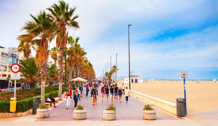 Praia em Valência na Espanha