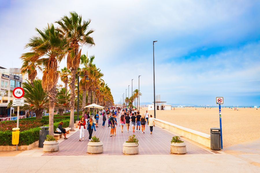 Praia em Valência na Espanha
